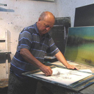 Giovanni Beluffi in studio