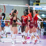 Orgoglio Uyba contro Scandicci (foto Gabriele Alemani, Lega Volley Femminile)