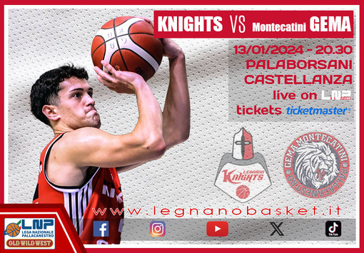 Basket, serie B: Legnano gioca d'anticipo con Montecatini