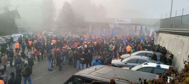 Una manifestazione dei metalmeccanici delle scorse settimane