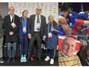 L'amministrazione e Masterboxe con due campionesse azzurre, Testa e Sorrentino. Serra sul ring (Ph FPI/Bozzani) e Gianni Bisterzo, figlio del mitico Bruno, con la moglie