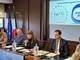 da sinistra, Mario Fontanella Pisa della LIUC - Università Cattaneo, Green Transition Hub, Fabio Iraldo della Scuola Superiore Sant’Anna di Pisa, Barbara Cimmino, Vicepresidente di Confindustria Varese e i Project Manager del progetto strategico VARESG, Jacopo Fusi (Confindustria Varese) e Irene Tamborini (Servizi Confindustria Varese)