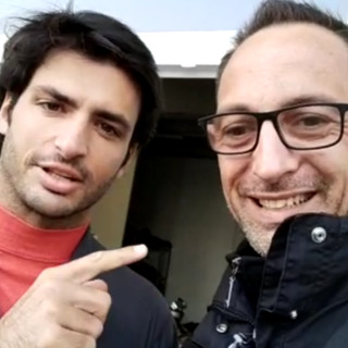 Carlos Sainz e Gianpiero Mazzoleni nel video del Ferrari Club Castenedolo