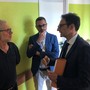 Il direttore sociosanitario John Tremamondo, primo da destra, con il direttore sanitario Stefano Schieppati, al centro, durante la visita alla Casa di Comunità di Cassano dell'assessore regionale Guido Bertolaso