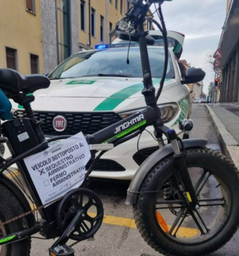 Sequestro di una bicicletta elettrica non conforme alla legge