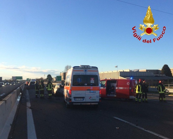 Le immagini dell'incidente stradale avvenuto sull'autostrada A9