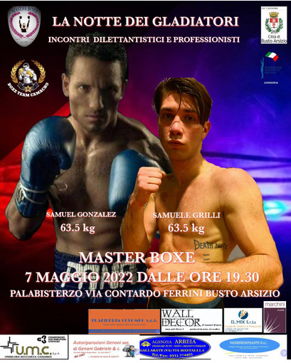 Notte di gala per la Master Boxe: nove incontri di pugilato al Pala Bisterzo di Busto