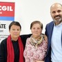 Da sinistra: Marina Marzoli, Loretta Bressan e Giacomo Licata (segretario generale Spi Cgil Varese)