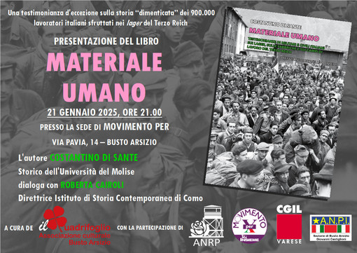 Presentazione del libro “Materiale Umano”: testimonianze sui lager e il rifiuto della guerra