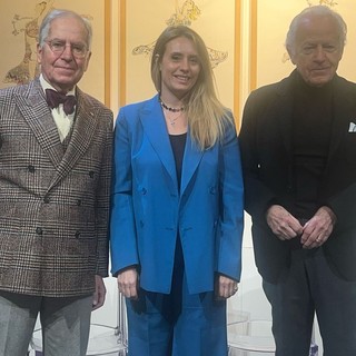 Da sinistra, Ivanoe Pellerin, Francesca Caruso e il presidente del Maga, Mario Lainati