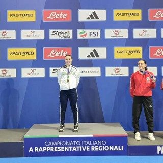 Roberta Dominici sul podio di Ostia