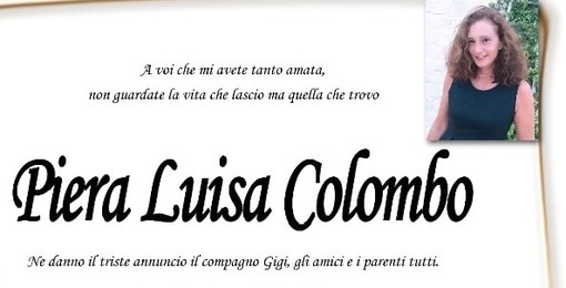 Il necrologio di Piera Luisa Colombo pubblicato sui social da Luigi Campisi