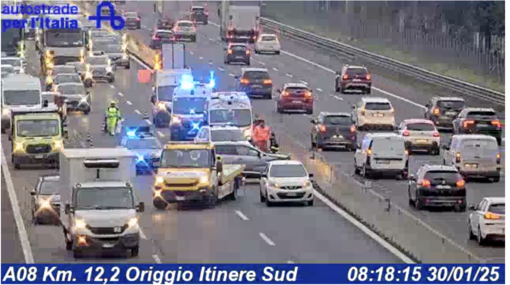 L'incidente visto dalle telecamere di Autostrade per l'Italia