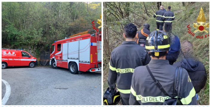 Si perdono nei boschi di Castelveccana: due ragazze individuate e salvate dai vigili del fuoco