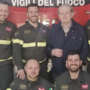 Il signor Adriano Farioli insieme ai suoi salvatori