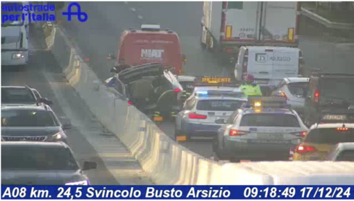 L'incidente visto dalle telecamere di Autostrade per l'Italia