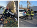 FOTO. Schianto tra un'auto e un camion: paura sulla Briantea a Binago