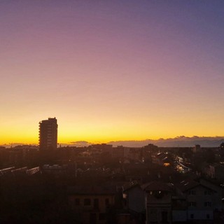 Il tramonto visto dai Tre Ponti (foto Fabiana Pelucchi)