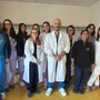 Team Ginecologia dell'ospedale di Gallarate. Sotto, il dottor Giovanni Di Palma