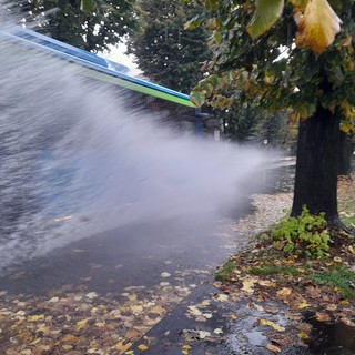 Allagamenti in viale Stelvio