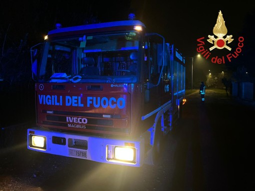 I vigili del fuoco sul posto