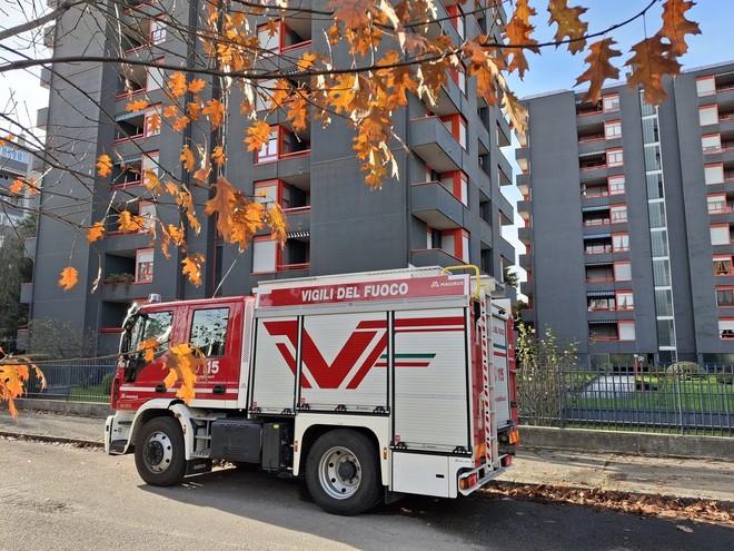 I vigili del fuoco sul posto