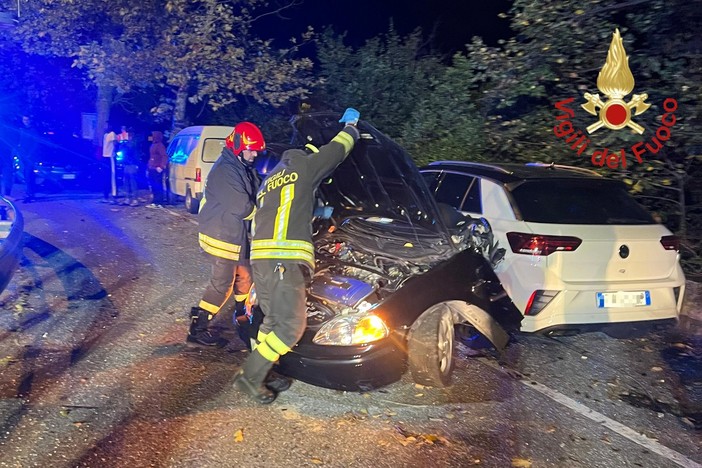 L'auto sulla quale viaggiavano i due giovani