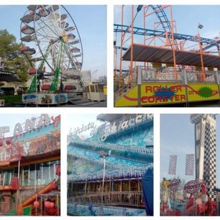 Alcune delle storiche attrazioni presenti al luna park della Schiranna