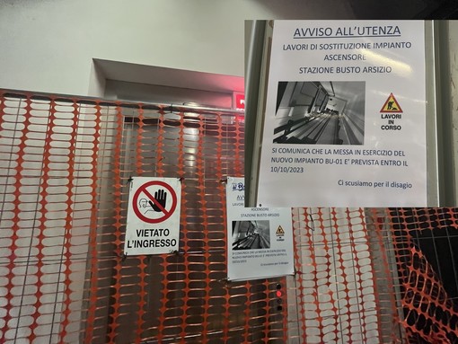 Stazione Nord, «ascensore aperto entro il 10 ottobre»