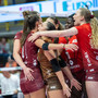 Festa Uyba contro Scandicci (foto Gabriele Alemani da sito Lega Volley Femminile)