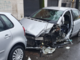 I resti dell'auto dopo l'incidente