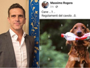 Massimo Rogora e il post con il cane