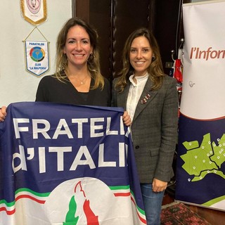 Claudia Cozzi (Fdi) e Isabella Tovaglieri (Lega) la notte delle elezioni