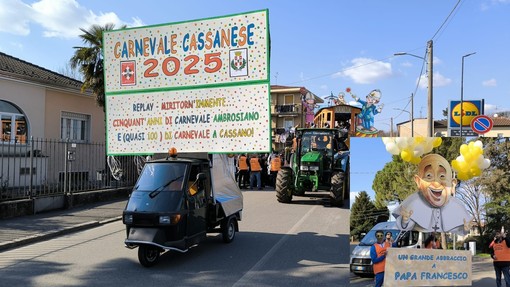 LA FOTO. Al via il Carnevale di Cassano. E manda un abbraccio a Papa Francesco