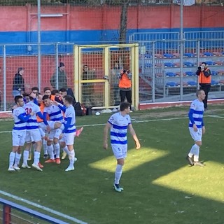 L'esultanza per il gol di Castelli