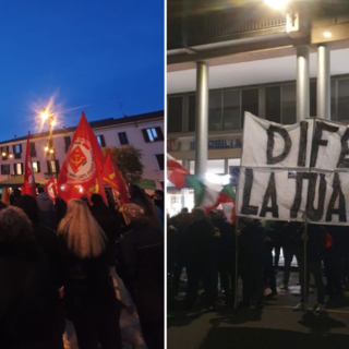 Presidio delle destre in centro: «Busto è nostra e ci appartiene». In piazza anche gli antifascisti