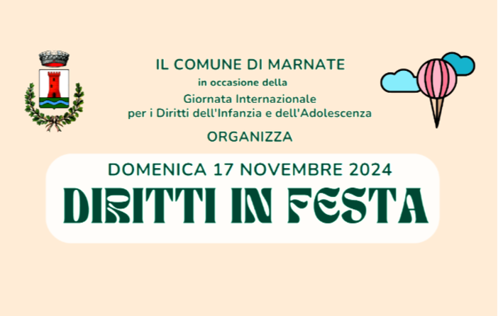 A Marnate domenica tutti invitati a “Diritti in festa”