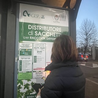 Guasto al distributore di sacchetti per la raccolta differenziata di Borsano