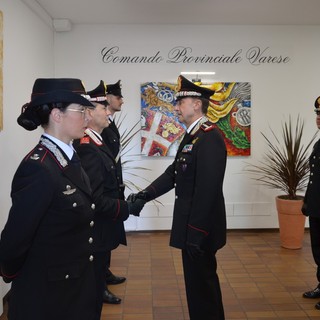 Il comandante Interregionale Riccardo Galletta in visita ai carabinieri di Varese