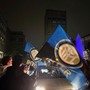 I tifosi interisti festeggiano lo scudetto a Busto lo scorso aprile (foto d'archivio)