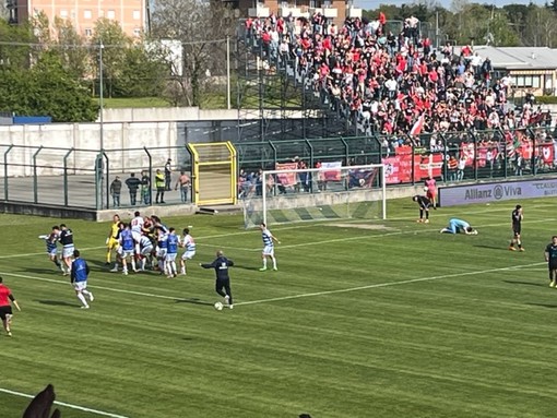 Il gol della Pro Patria arrivato poco dopo la rete del Piacenza