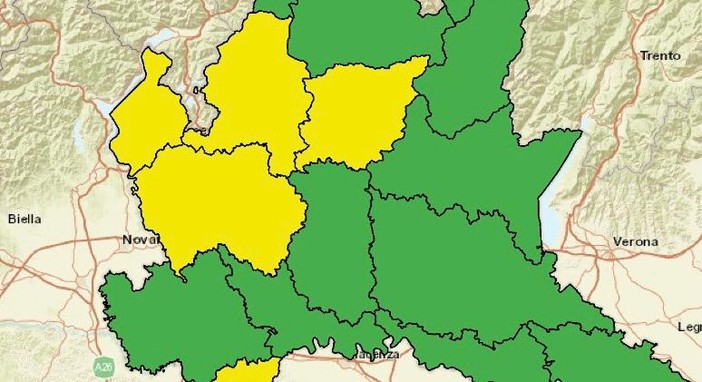 Rischio idrogeologico, allerta gialla per tutta la provincia di Varese dalle 12 di domani