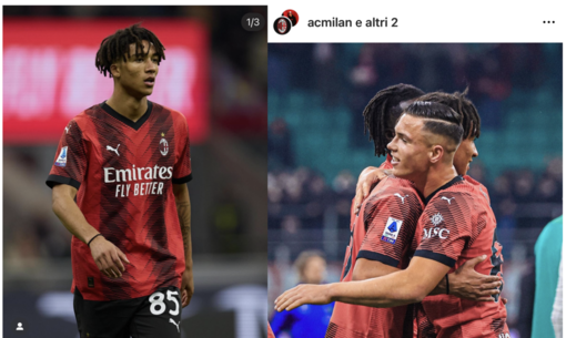 Kevin, il debutto e quell'abbraccio di squadra nei post del Milan e dello stesso giocatore su Instagram