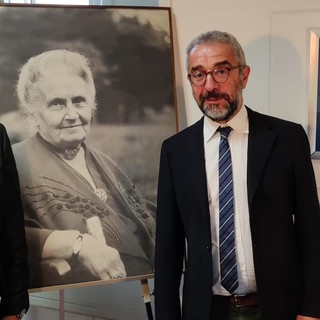 Mauro Ghisellini con Benedetto Scoppola, presidente dell’Opera Nazionale Montessori