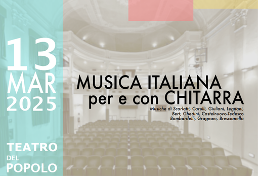 Gallarate, &quot;Musica Italiana per e con Chitarra&quot; al Conservatorio Puccini