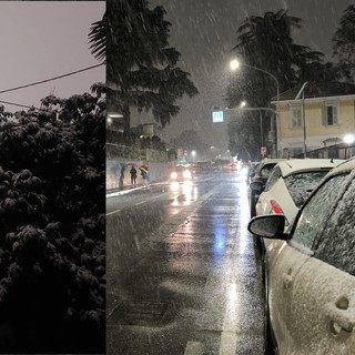 Il nevischio a Olgiate Olona e a Castellanza. Il video è girato invece a Borsano