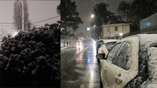 Il nevischio a Olgiate Olona e a Castellanza. Il video è girato invece a Borsano