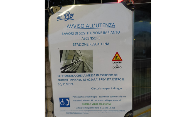 Ascensore guasto da un anno in stazione a Rescaldina: la denuncia di un disservizio che penalizza i più fragili