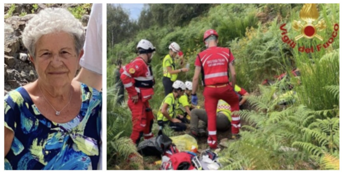 Giuseppina Bardelli e il momento dei soccorsi dopo il ritrovamento