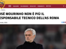 Mourinho esonerato dalla Roma